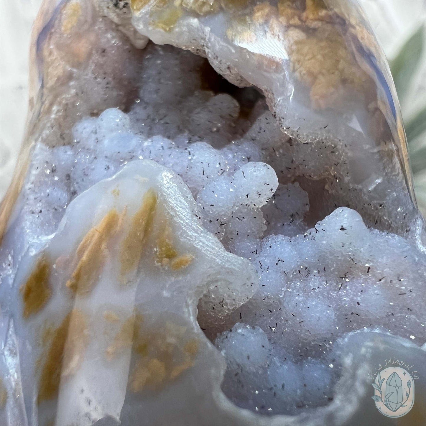 Polished Druzy Agate Standing Penguin Carving