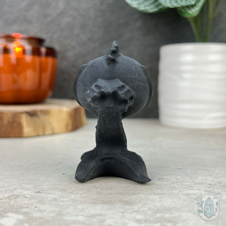 Black Obsidian Plant Monster Matte Finish Carvings