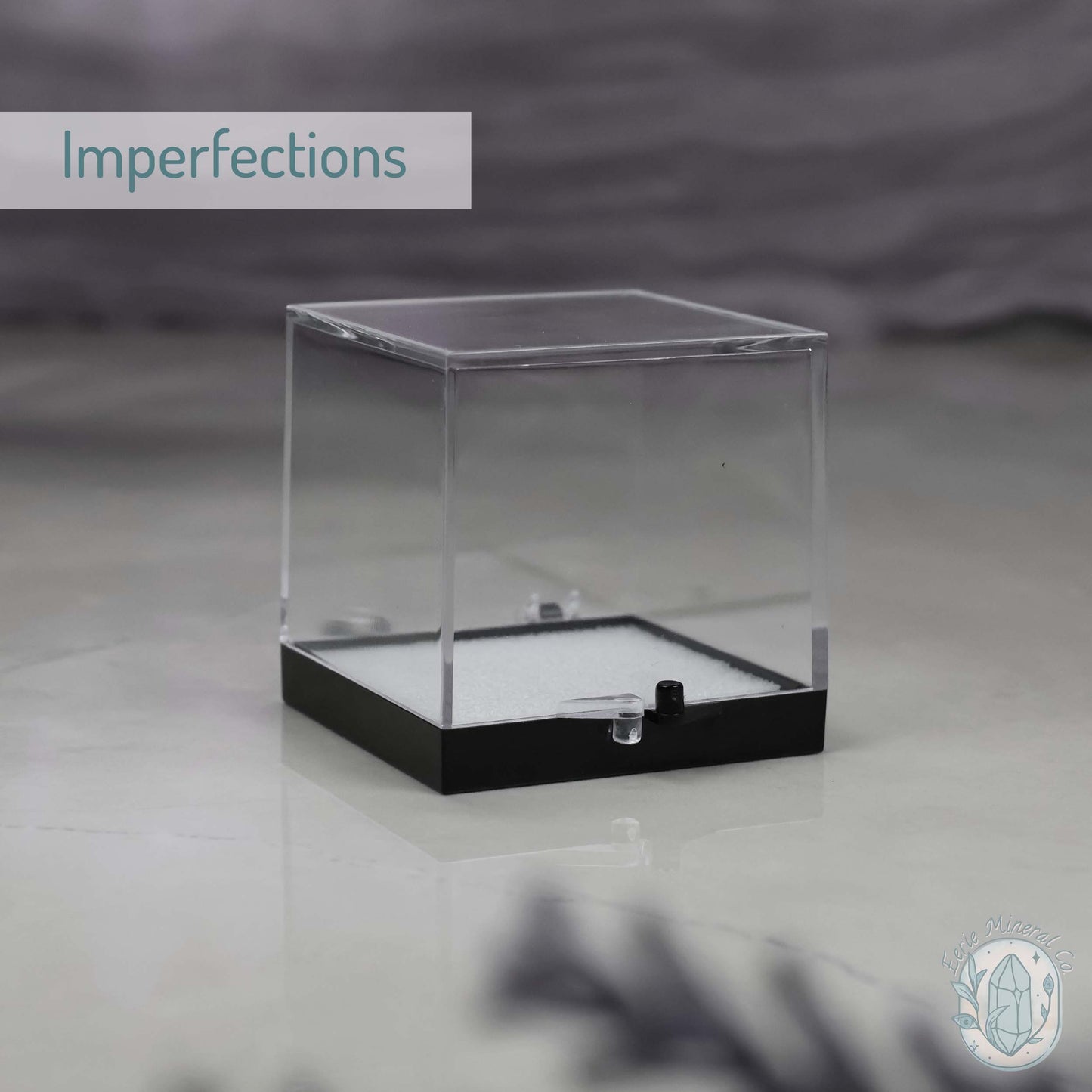 Perky Box, Crystal Specimen Boxes, Display Case with Free Mounting Putty