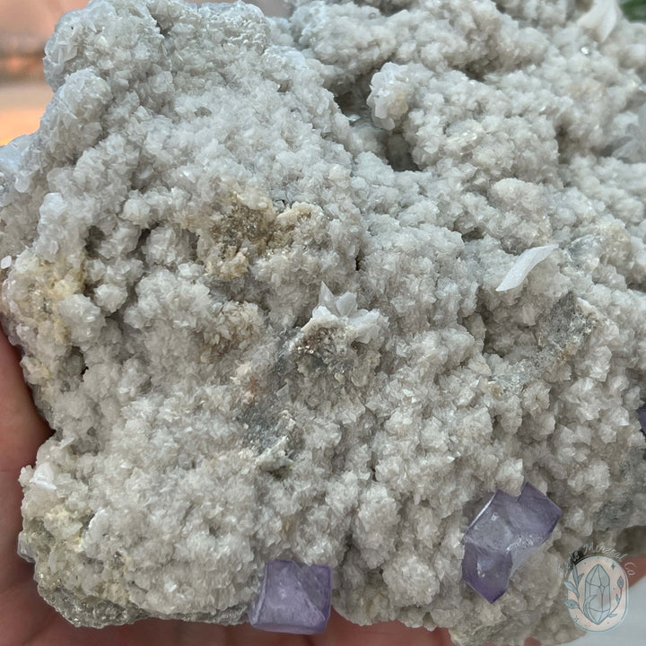 UV Reactive Purple Fluorite With Dolomite, Calcite, And Quartz