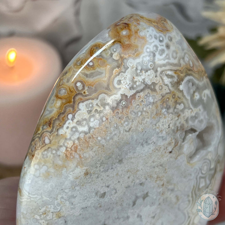 Flower Agate From Madagascar Polished FreeformDruzy Flower Agate From Madagascar Polished Freeform