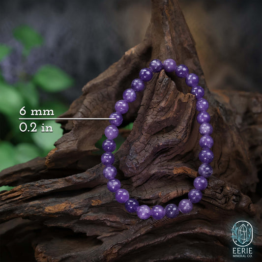 Lepidolite Gemstone Beaded Boho Stretch Bracelet