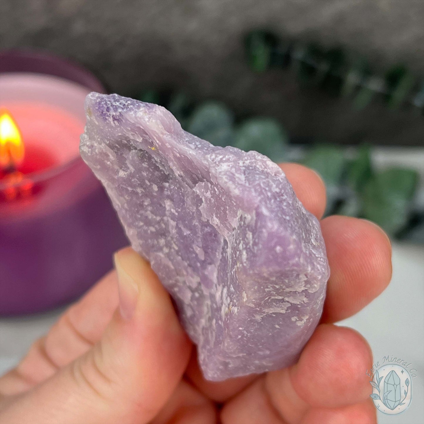 Lepidolite Hedgehog Pet Rock Carving