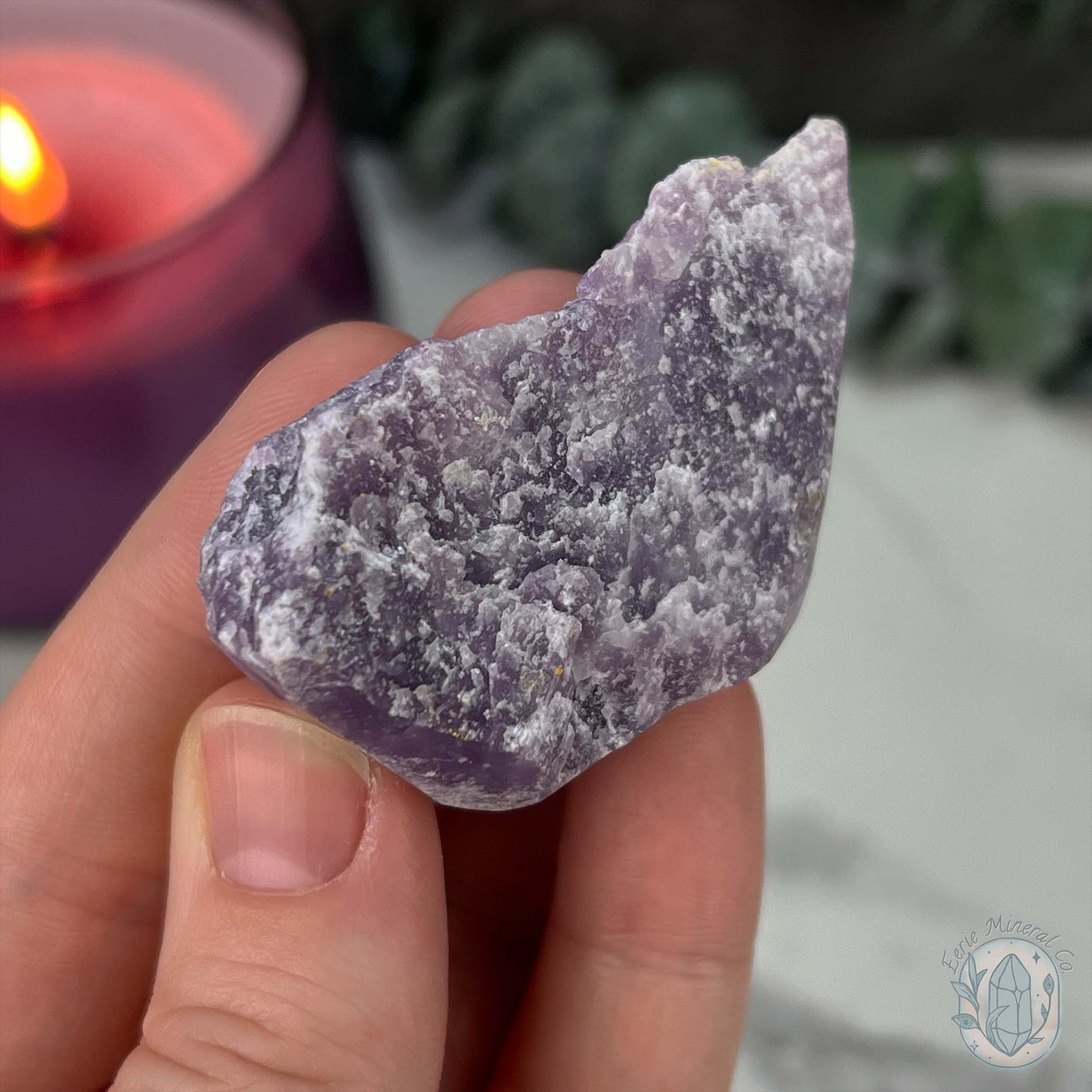 Lepidolite Hedgehog Pet Rock Carving