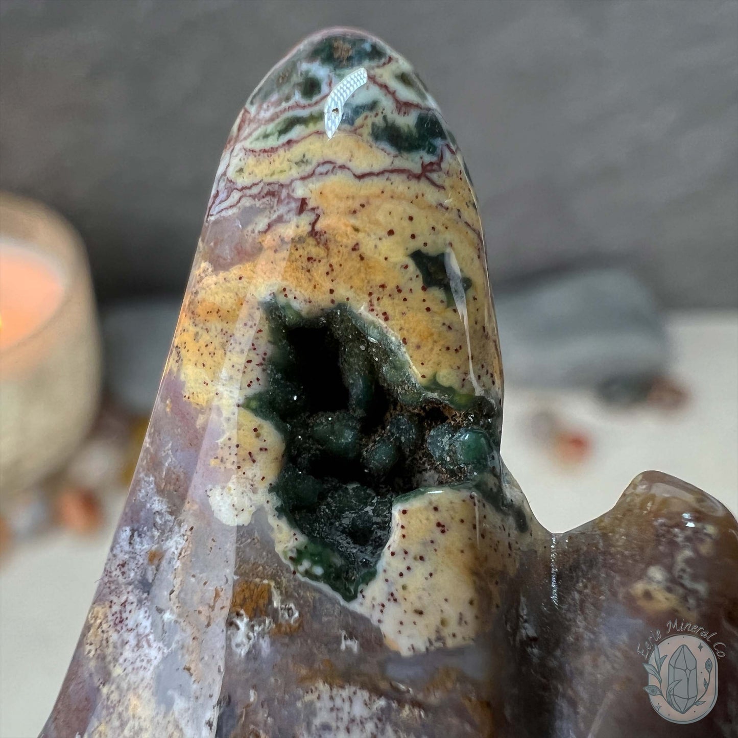 Ocean Jasper Hammerhead Shark Carving