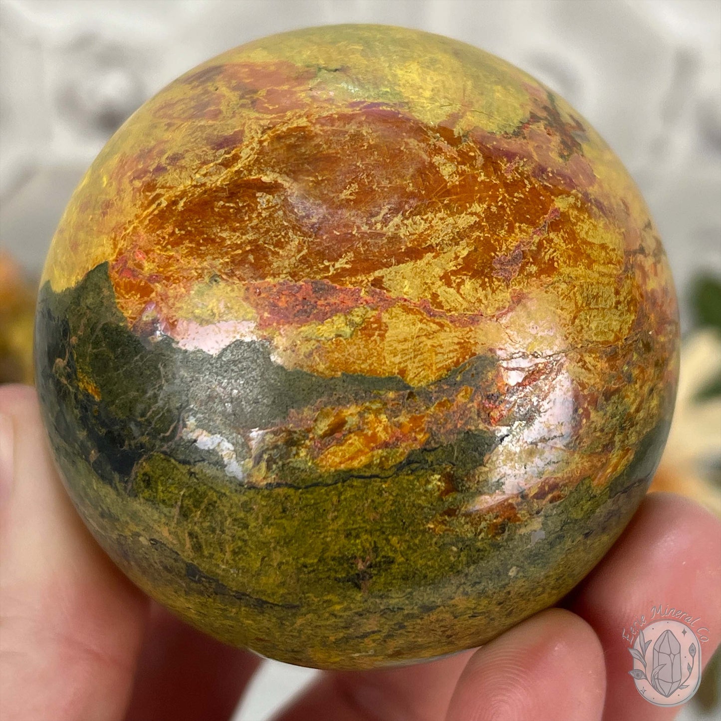 64mm Polished Orpiment and Realgar Sphere