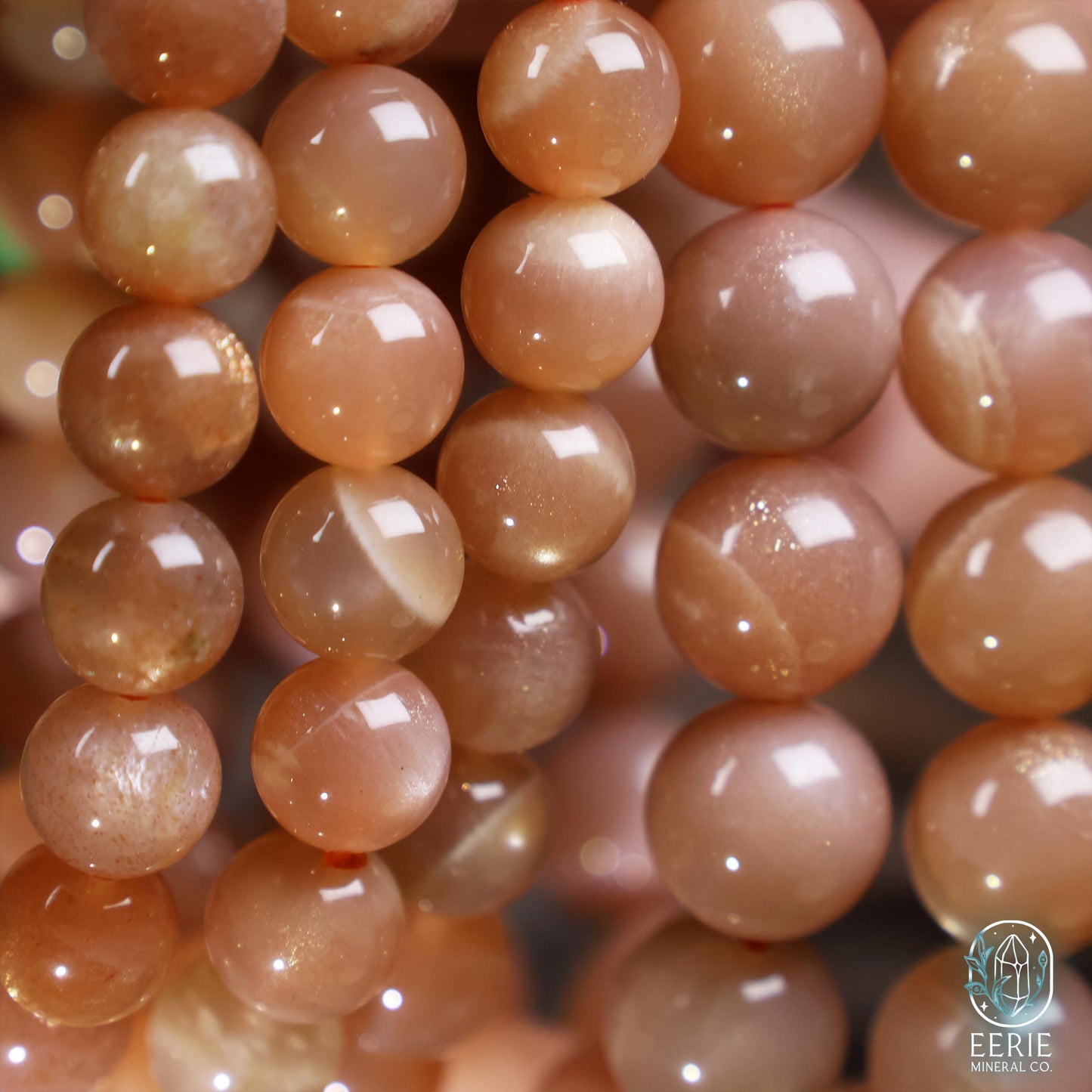 Sunstone Crystal Gemstone Beaded Stretch Bracelet