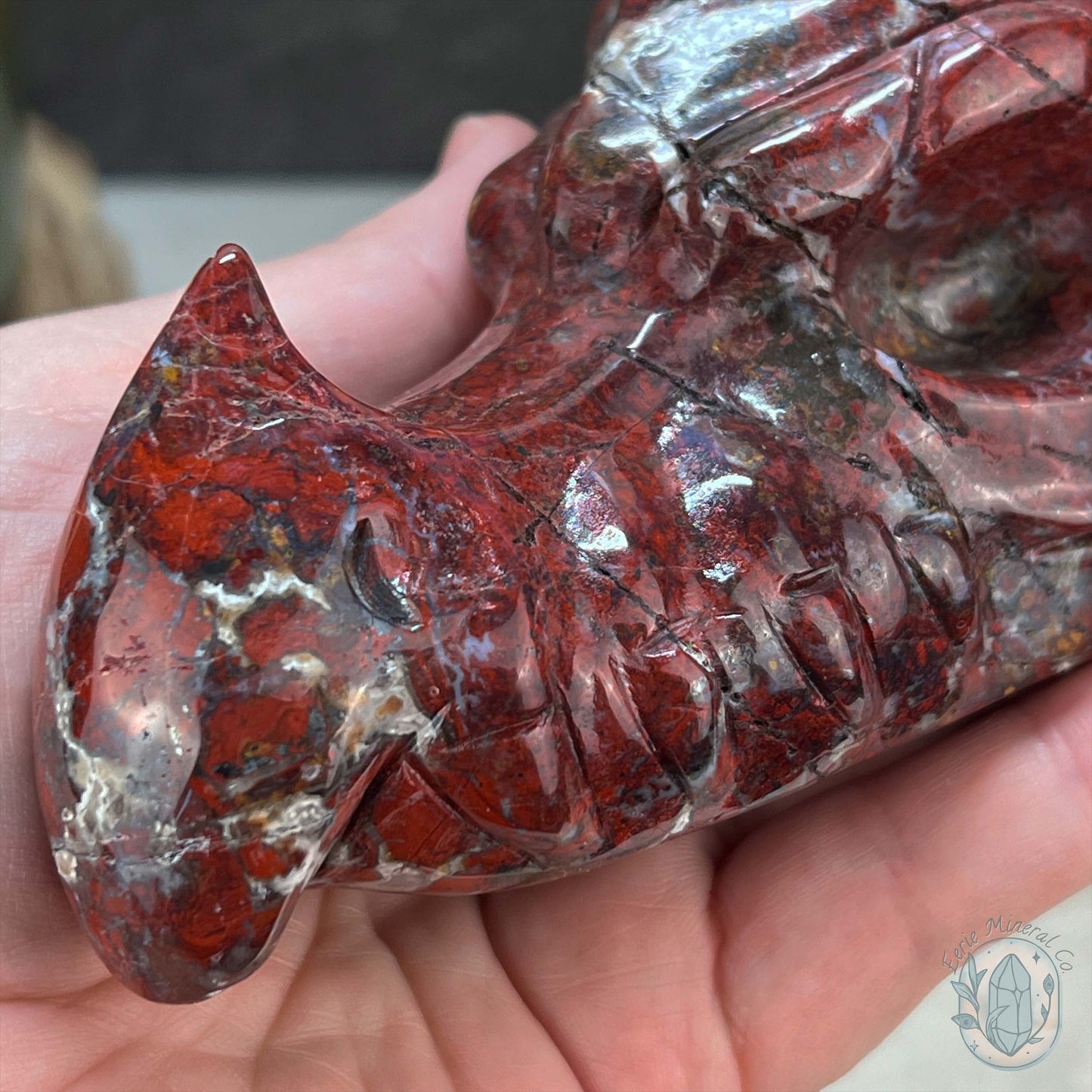 Warring States Agate Dragon Skull Carving