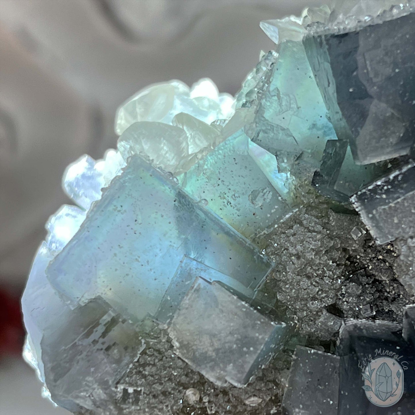 UV Reactive Yaogangxian Blue Fluorite And Calcite Specimen