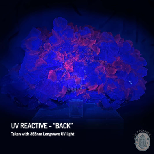 UV Reactive Yaogangxian Blue Fluorite And Calcite Specimen
