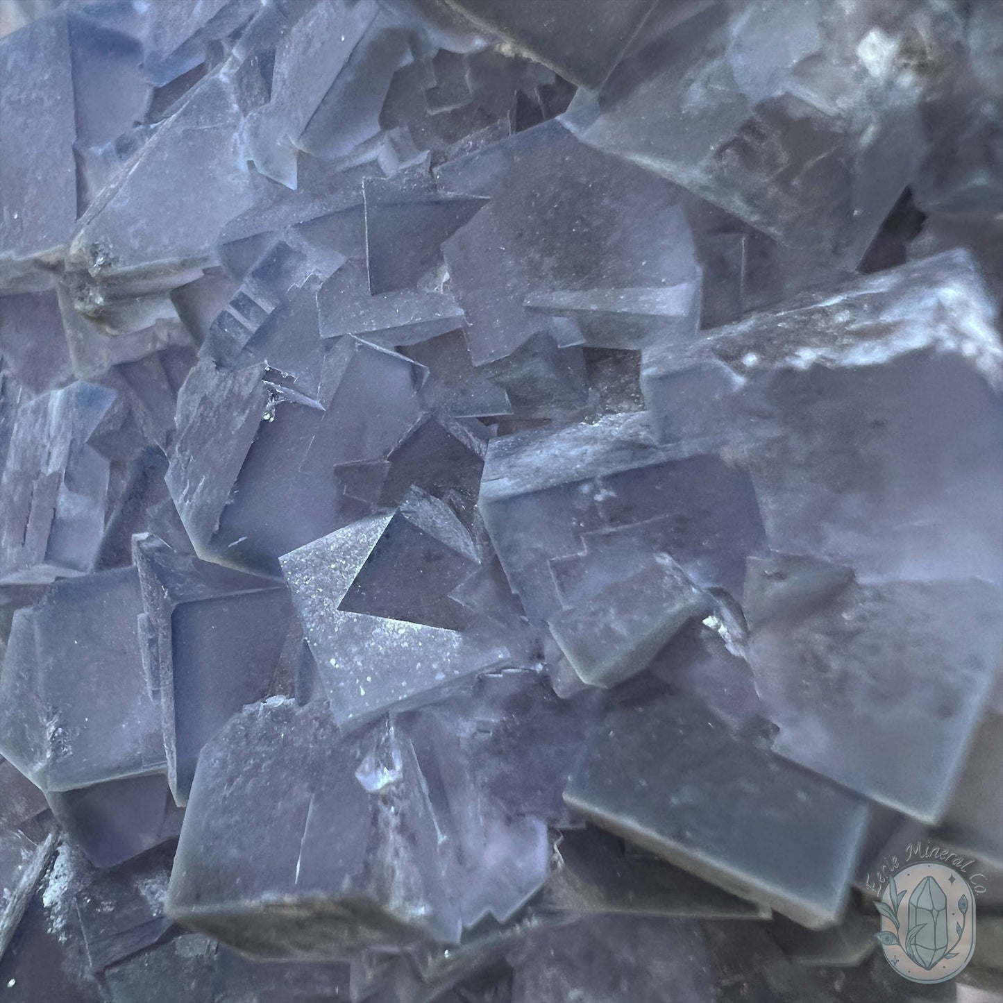 UV Reactive Blue Fluorite Specimen With Stand