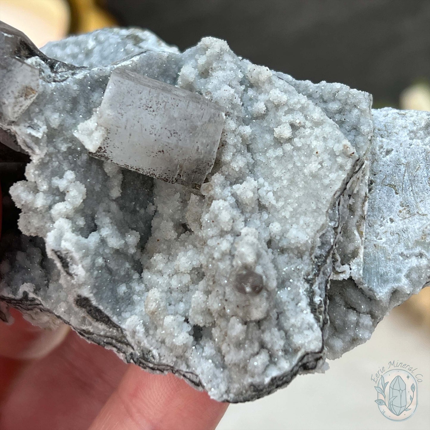Druzy UV Reactive Columnar Calcite Specimen