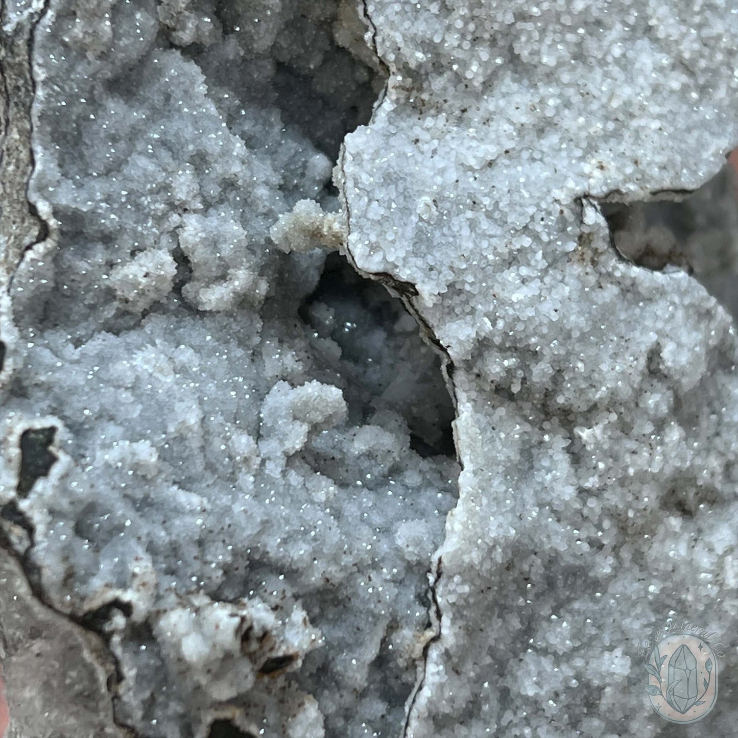UV Reactive Druzy Columnar Calcite Cluster Specimen