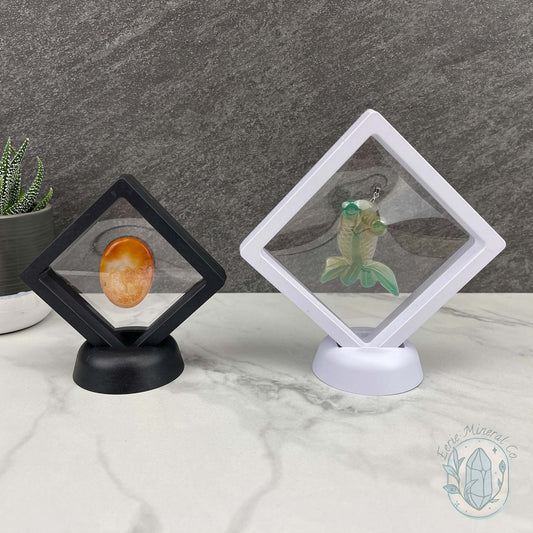 3D Gem and Crystal Square Suspension Floating Display Cases