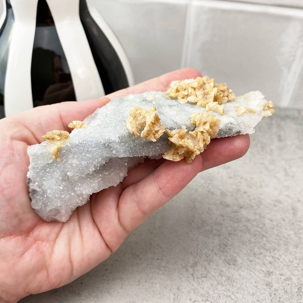 natural dolomite on calcite specimen