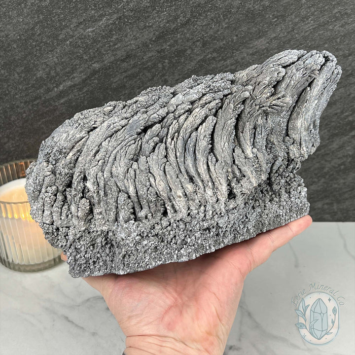 Large Raw Silver Magnesium Mineral Display Specimen