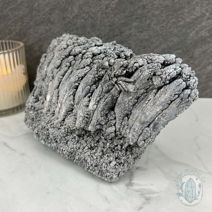 Large Raw Silver Magnesium Mineral Display Specimen