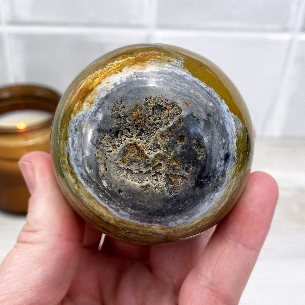 Polished Ocean Jasper Sphere