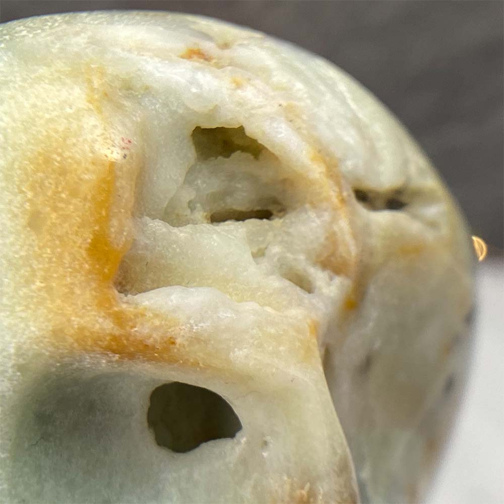 Polished Amazonite Skull Carving
