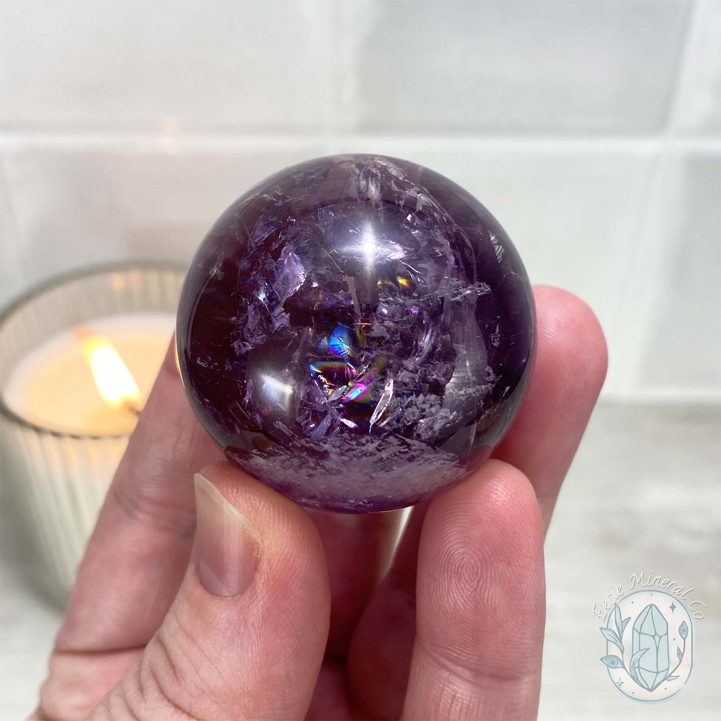 Natural Ametrine (Amethyst & Citrine) Crystal Sphere