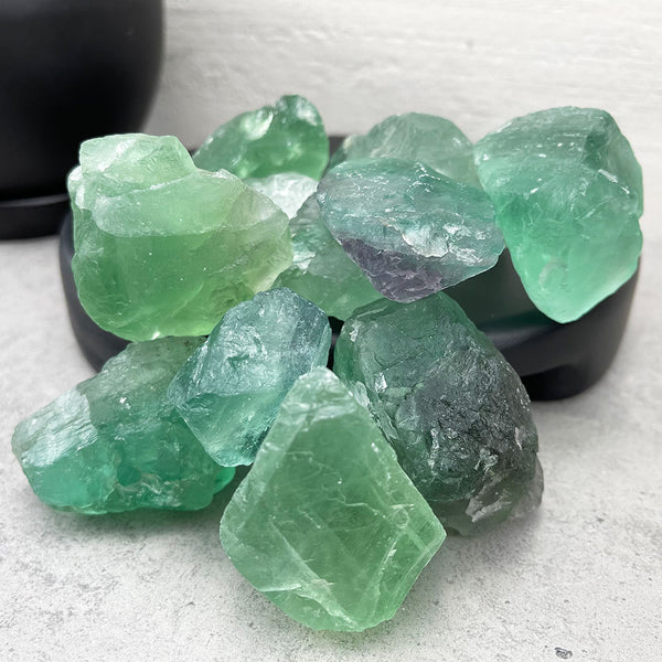 Natural Green Fluorite Rough Stones