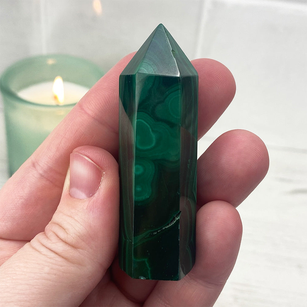 Polished Malachite Tower