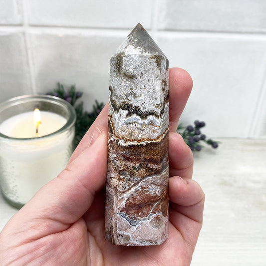 Polished Mexican Agate Tower