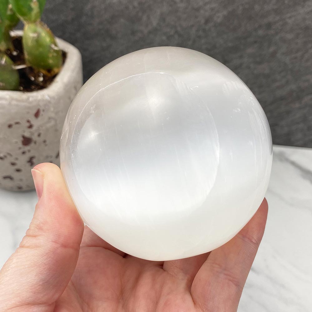 Polished Selenite Sphere