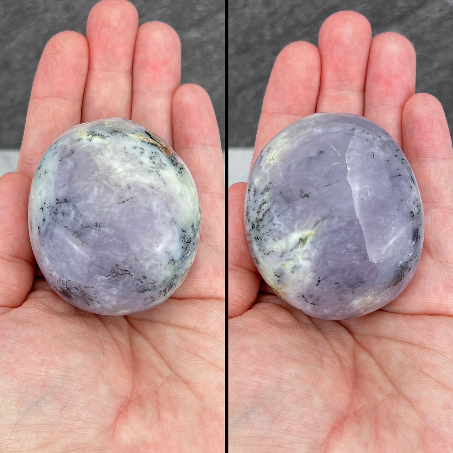 Polished Purple Dendritic Agate Palmstones