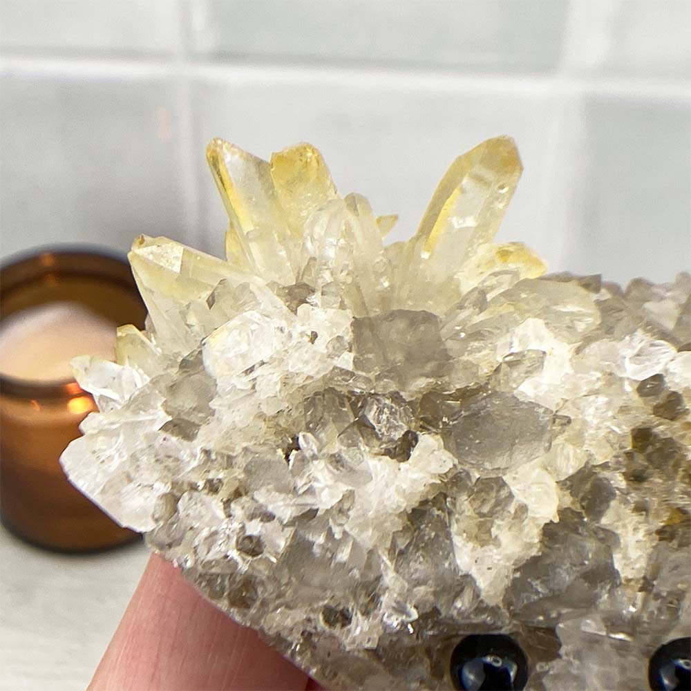 Clear Quartz Crystal Cluster Hedgehog Carving