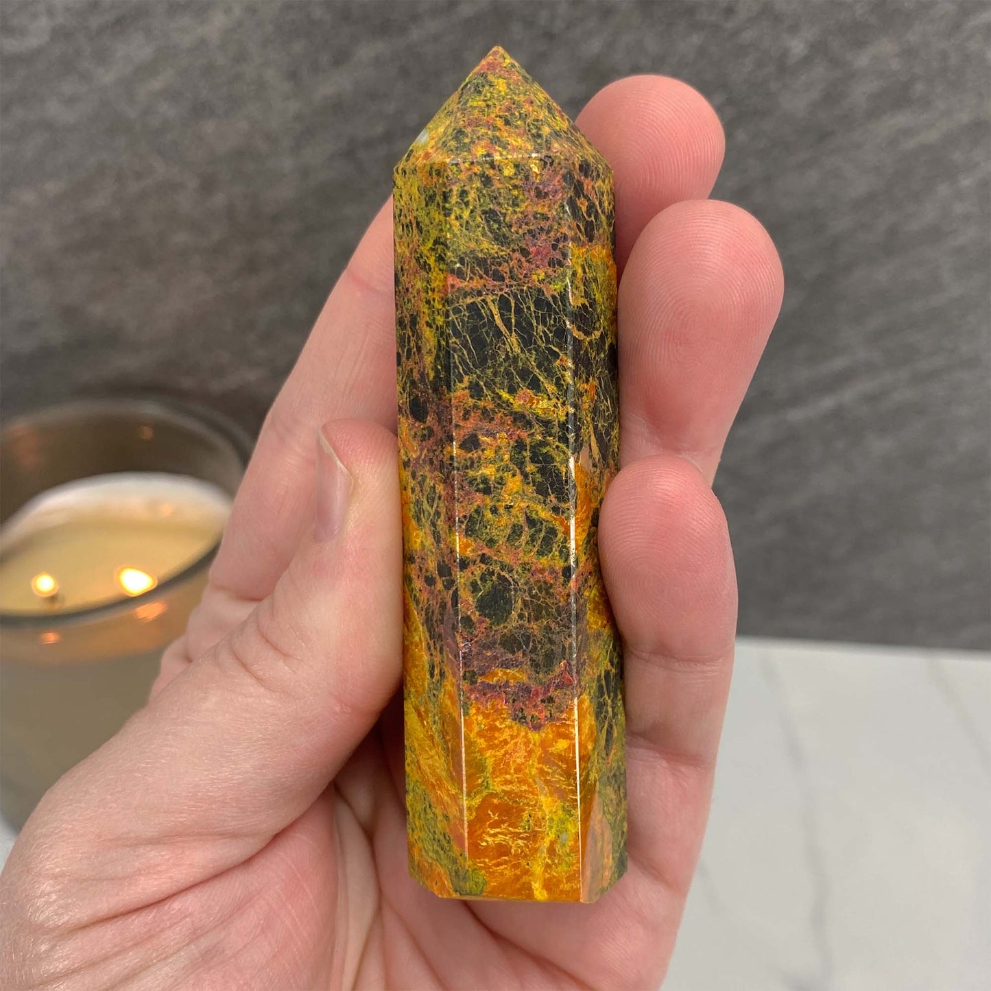 High Quality Polished Realgar and Orpiment Tower