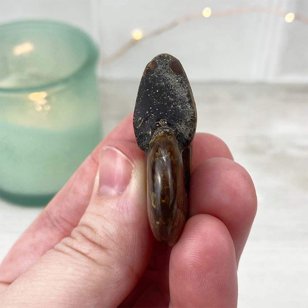 Polished Flashy Fire Iridescent Ammonite Fossil