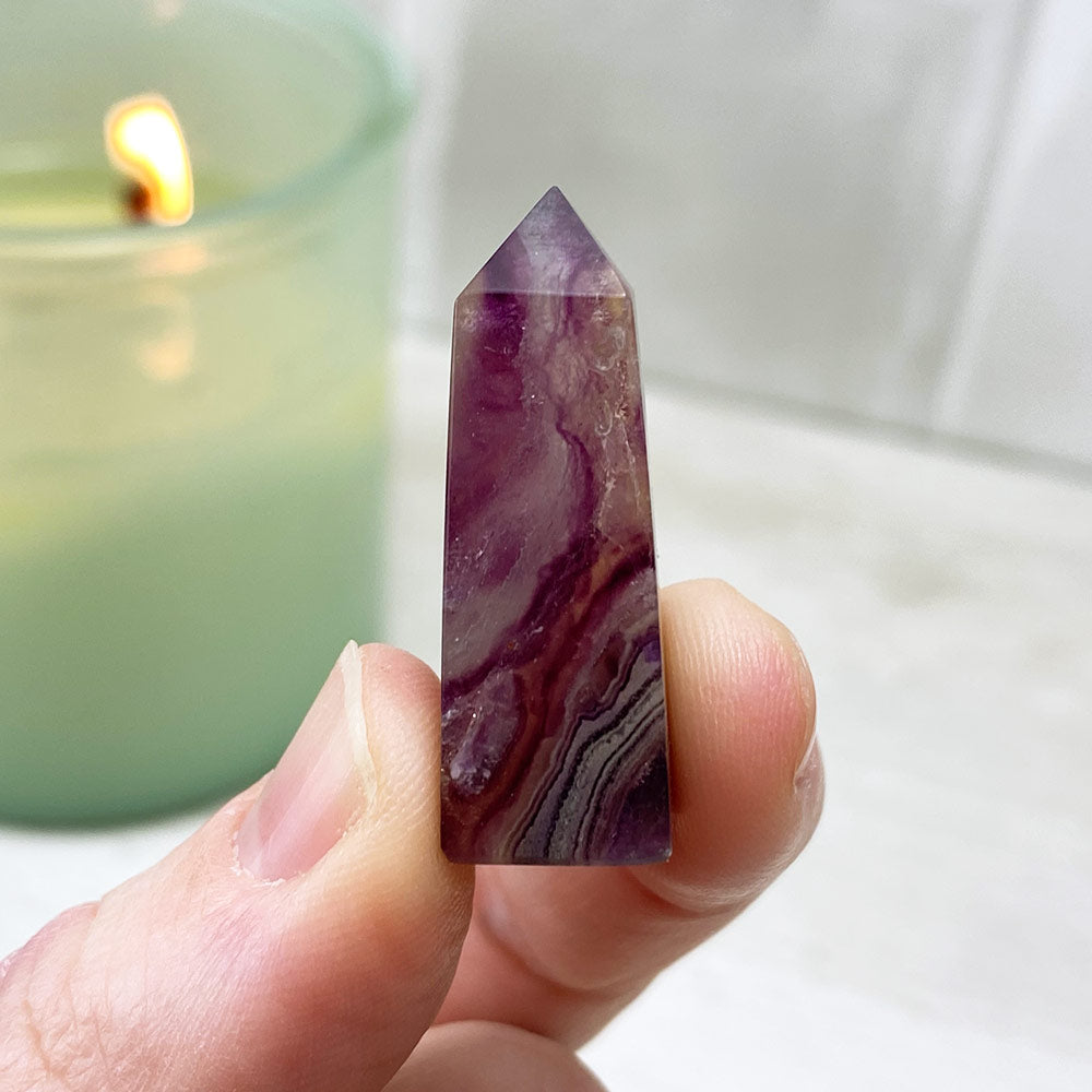 Small Polished Purple Fluorite Towers