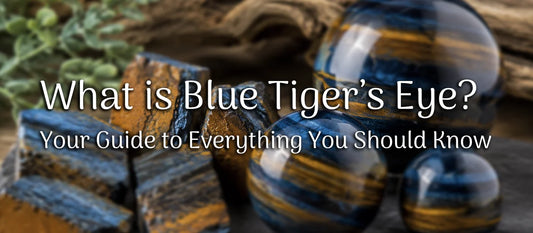 image of raw blue tigers eye and spheres