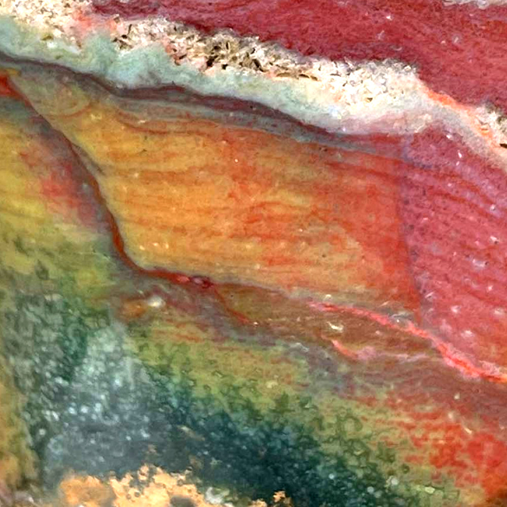 Colorful Ocean Jasper Crystal Stone Material