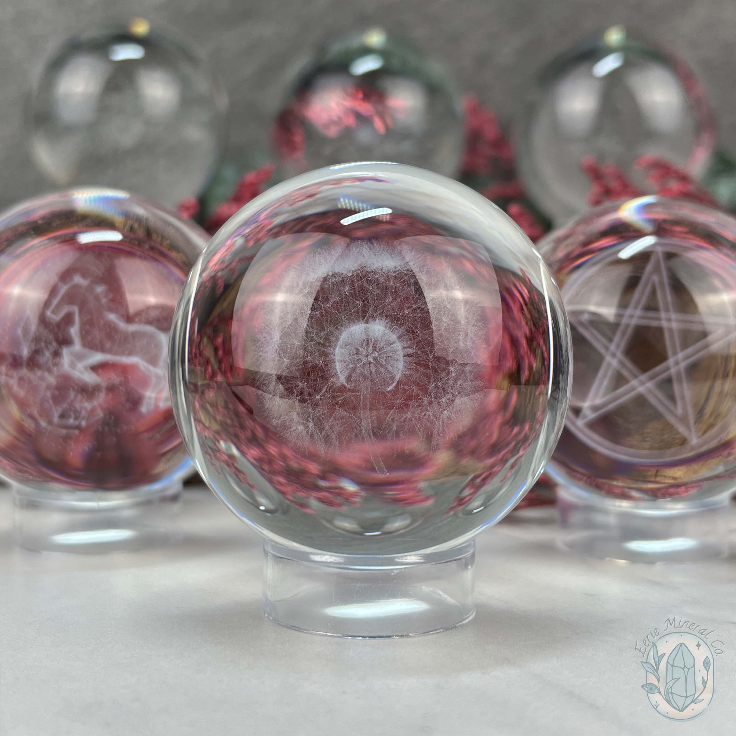 Precision 3D Laser Etched Clear Glass Spheres | New Spheres and Orbs ...