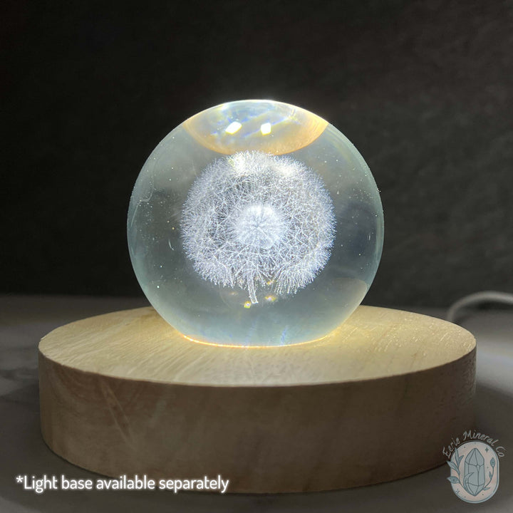 Precision 3D Laser Etched Clear Glass Spheres