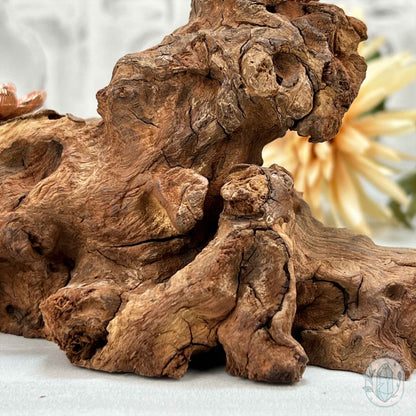 4 Rose Gold Flower Blossom Sphere Holder Driftwood Stand