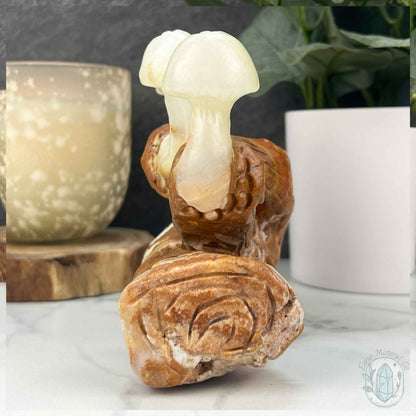 Afghanistan Jade aka Bowenite Mushroom Carving
