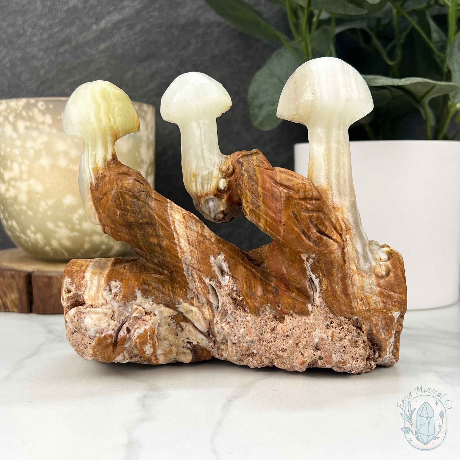Afghanistan Jade aka Bowenite Mushroom Carving