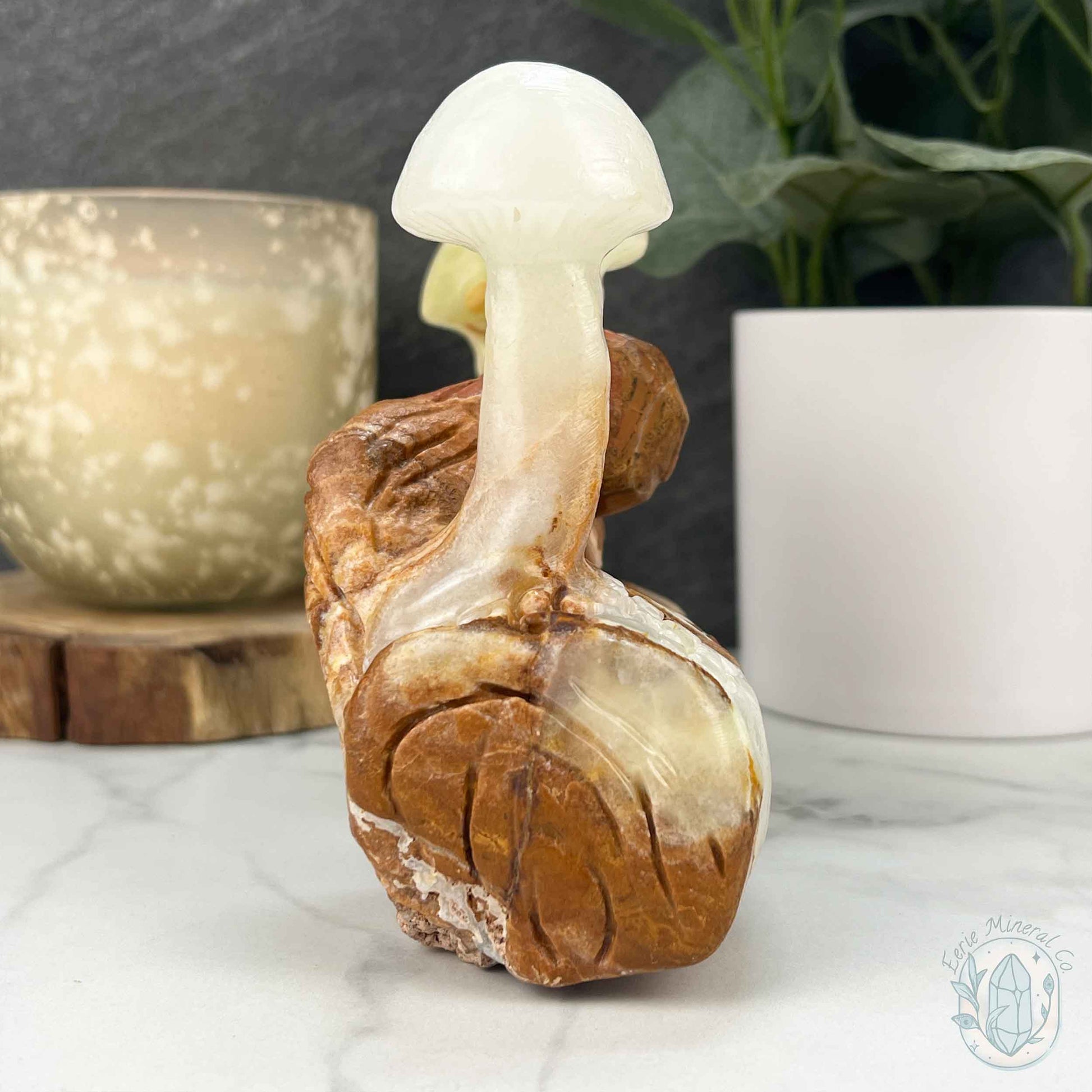 Afghanistan Jade aka Bowenite Mushroom Carving