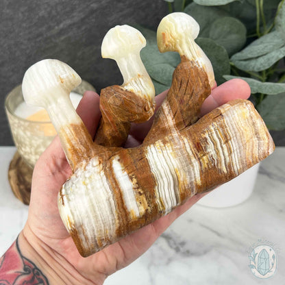 Afghanistan Jade aka Bowenite Mushroom Carving