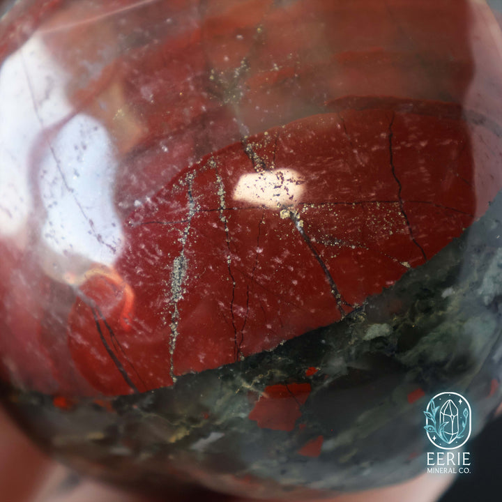 Hand Carved African Bloodstone Alien Head