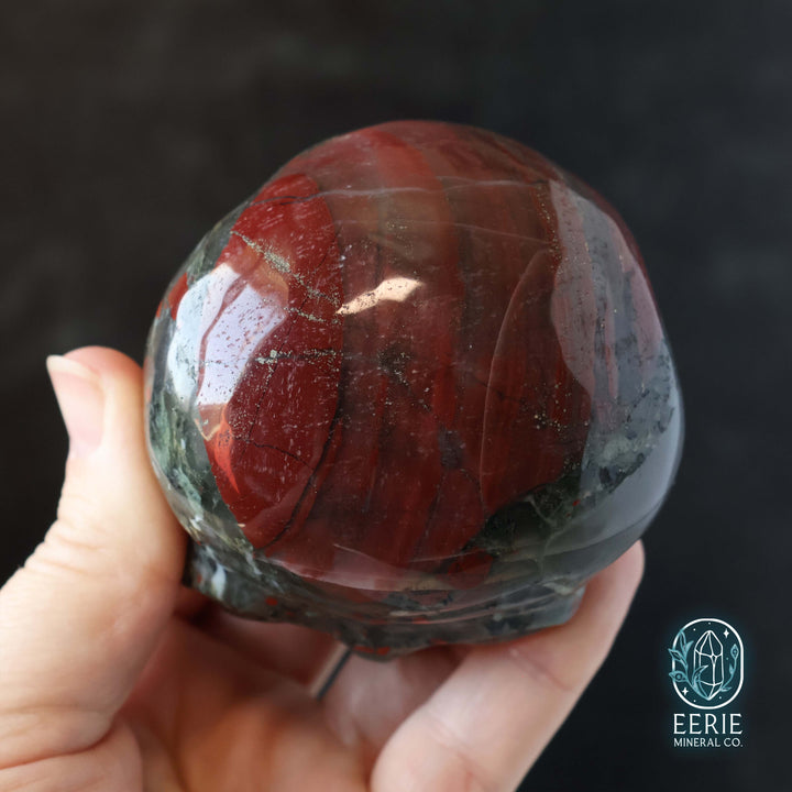 Hand Carved African Bloodstone Alien Head