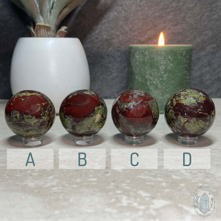 40mm Polished Dragon Bloodstone Spheres