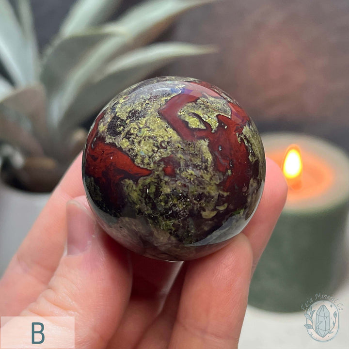 40mm Polished Dragon Bloodstone Spheres