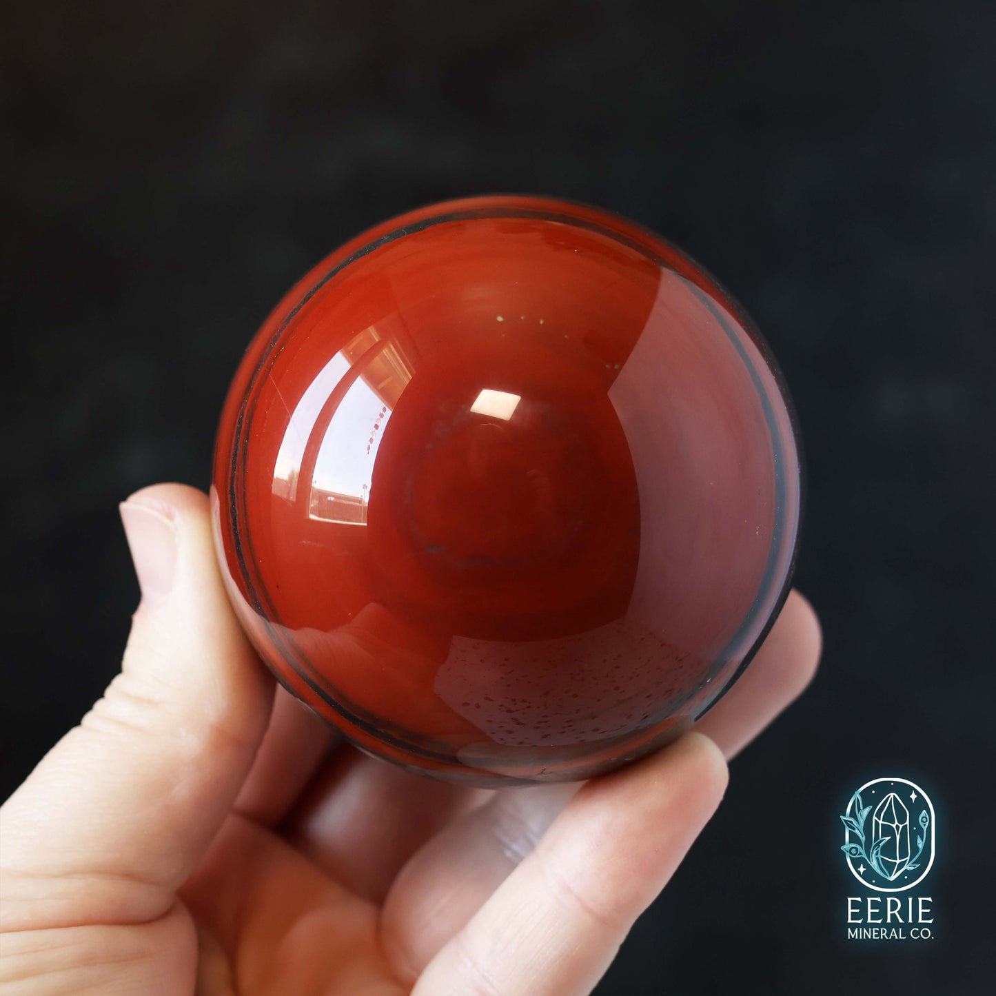 Polished African Bloodstone Sphere With Pyrite