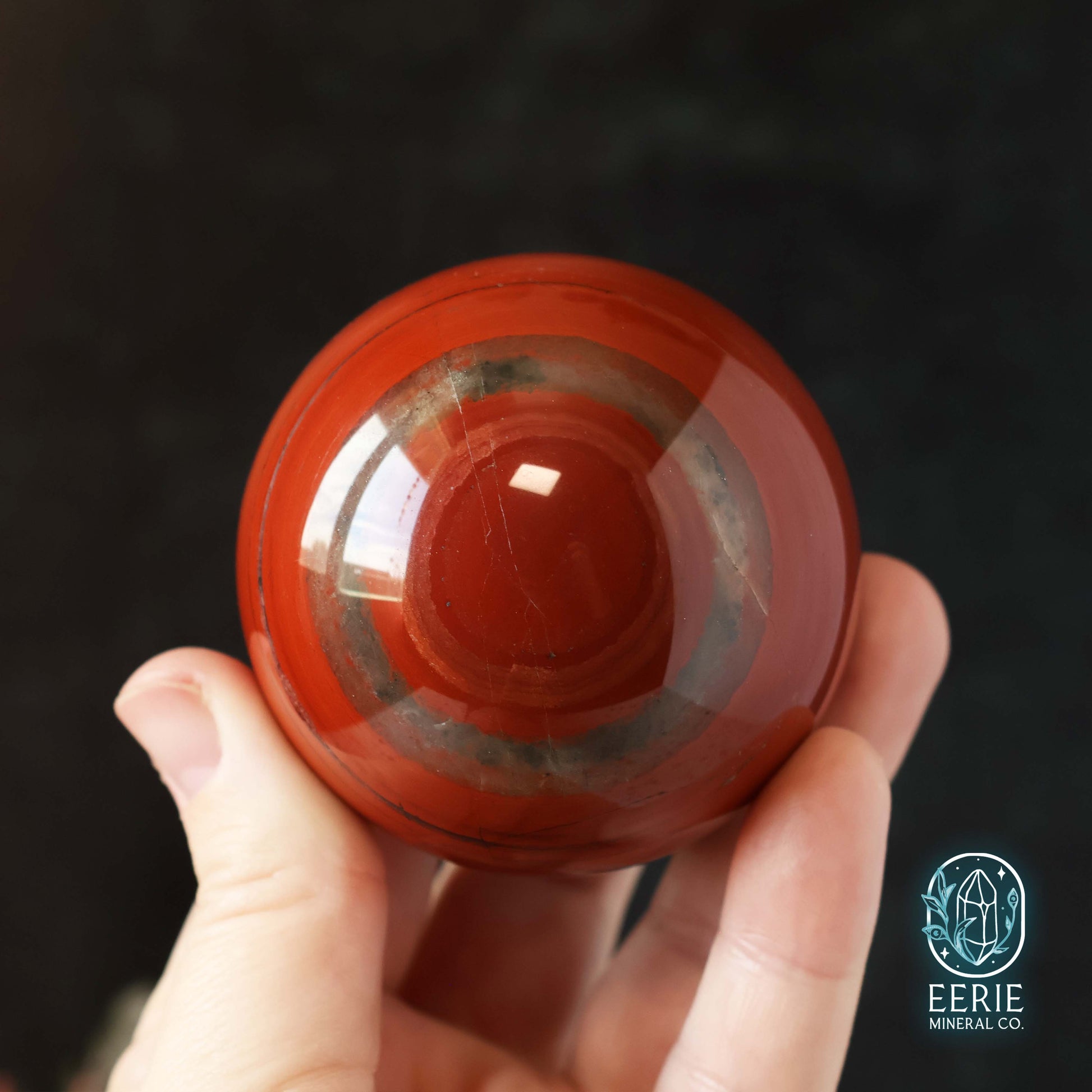 Polished African Bloodstone Sphere With Pyrite