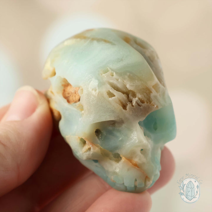 2" Amazonite Skull Carving Set