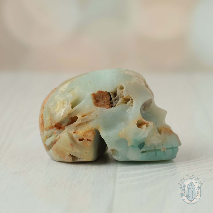 2" Amazonite Skull Carving Set